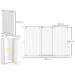 Защитный барьер для собак PawHut D06-186V01WT (White) Thumb