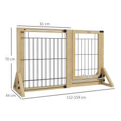 Bariera de siguranta pentru caini PawHut D06-191V00ND (Natural) Thumb