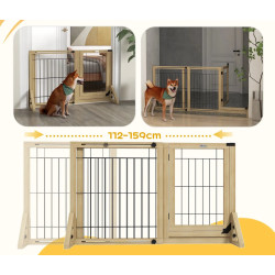 Bariera de siguranta pentru caini PawHut D06-191V00ND (Natural) Thumb