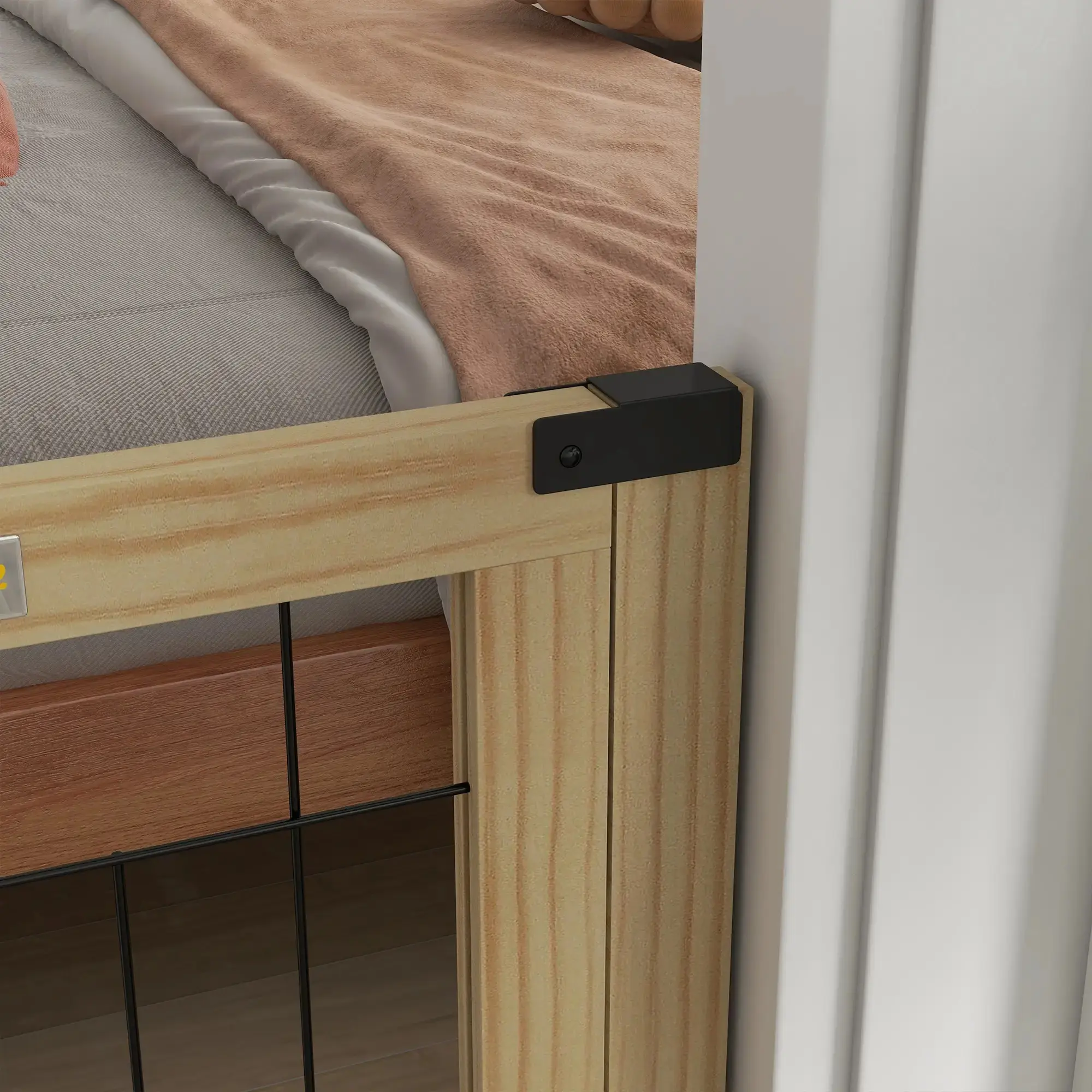 Bariera de siguranta pentru caini PawHut D06-191V00ND (Natural) - 5