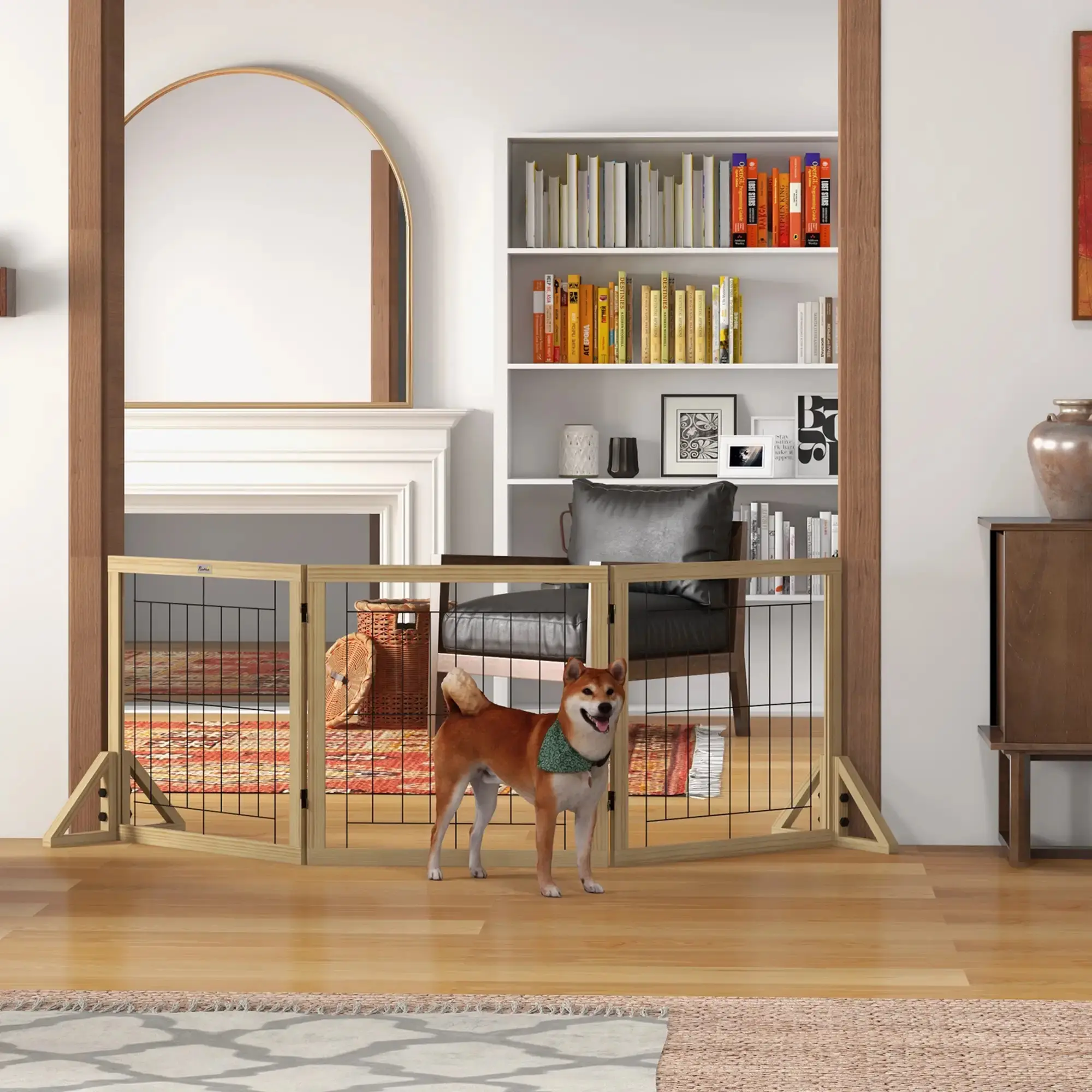 Защитный барьер для собак PawHut D06-193V00ND (Natural) - 6