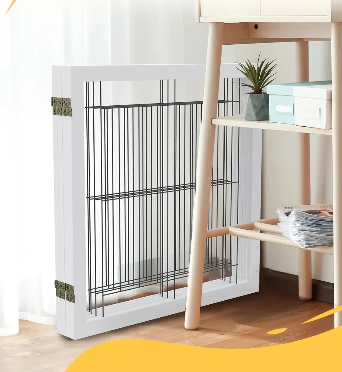 Bariera de siguranta pentru caini PawHut D06-193V01WT (White) - 4