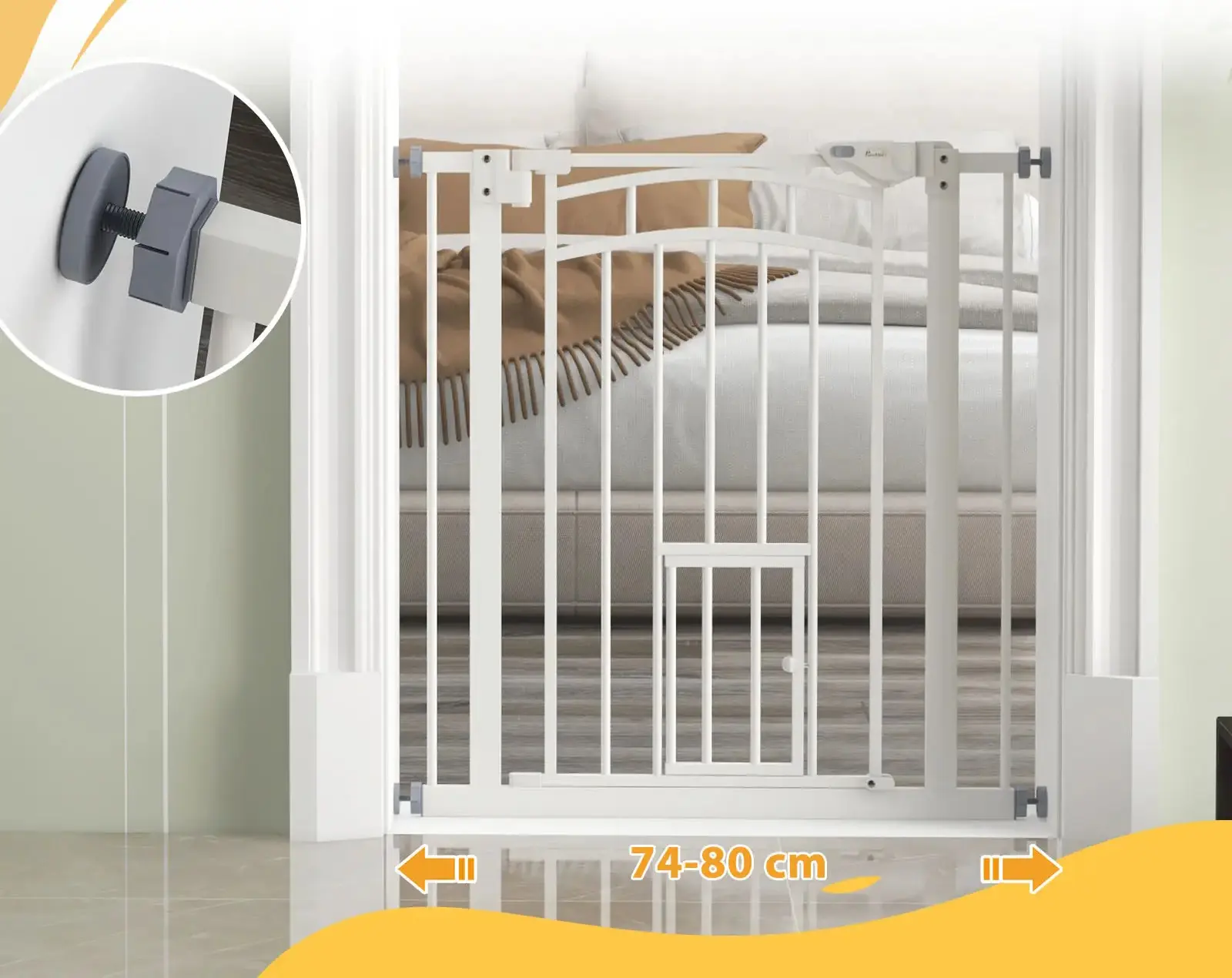 Защитный барьер для собак PawHut D06-212V00WT (White) - 5