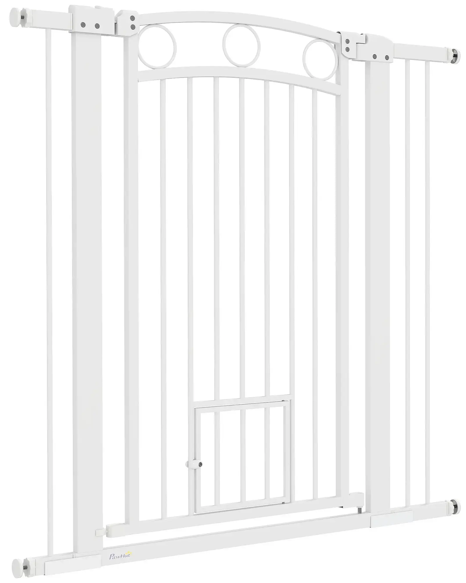 Bariera de siguranta pentru caini PawHut D06-242V12WT (White) - 2