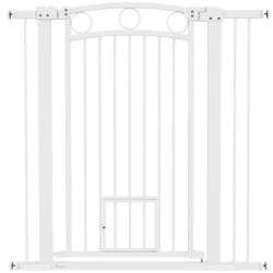 Bariera de siguranta pentru caini PawHut D06-242V12WT (White) Thumb