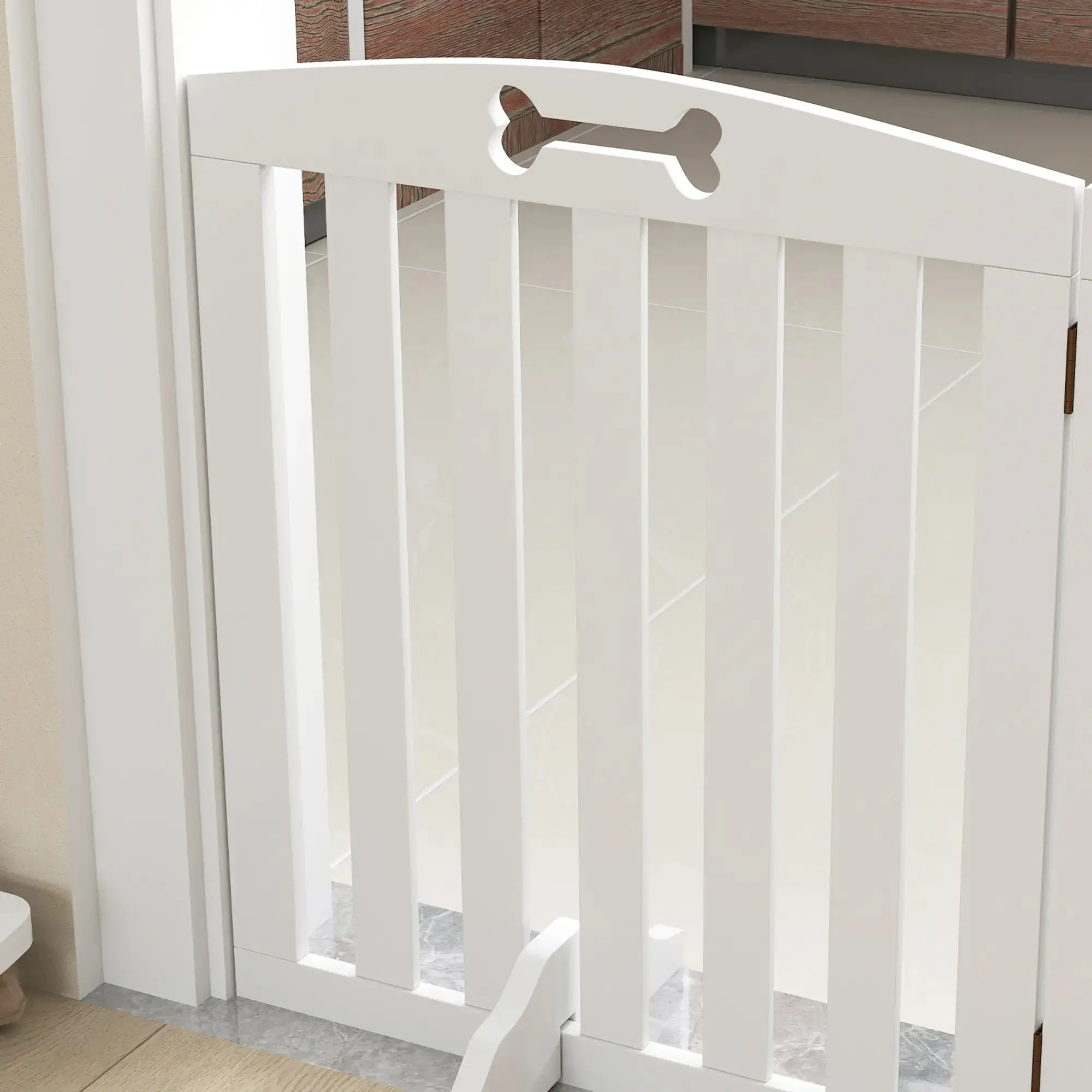 Bariera de siguranta pentru caini PawHut D06-244V00WT (White) - 5