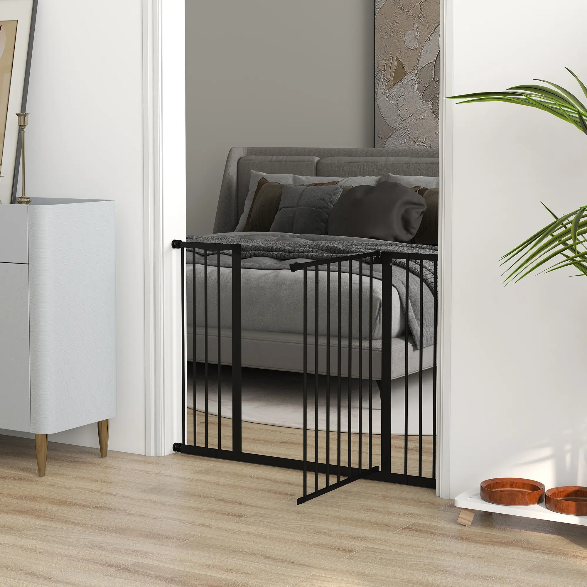 Bariera de protectie pentru animale PawHut D06-058BK (Black) - 6