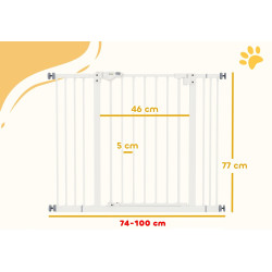 Bariera de protectie pentru animale PawHut D06-096V04WT (White) Thumb