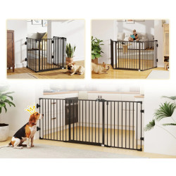 Bariera de protectie pentru animale PawHut D06-125BK (Black) Thumb