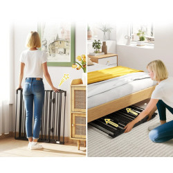 Bariera de protectie pentru animale PawHut D06-125BK (Black) Thumb