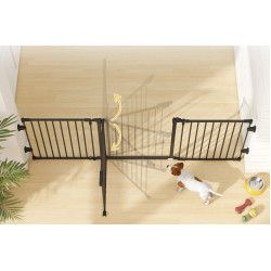 Bariera de protectie pentru animale PawHut D06-125BK (Black) Thumb