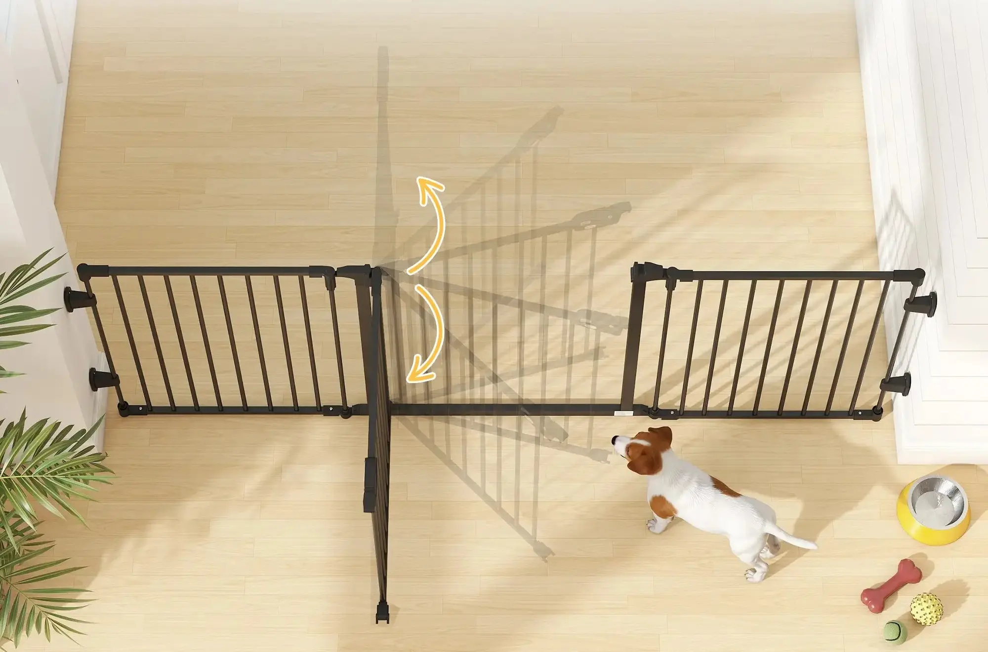 Bariera de protectie pentru animale PawHut D06-125BK (Black) - 10