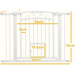 Bariera de protectie pentru animale PawHut D06-241V10WT (White) Thumb