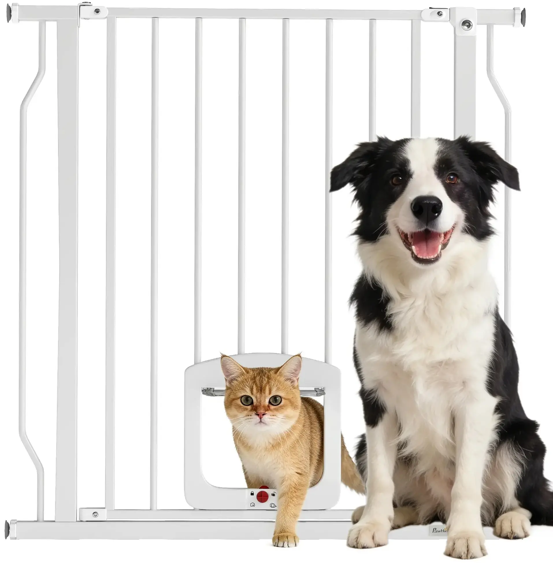 Bariera de protectie pentru animale PawHut D06-279V00WT (White) - 3