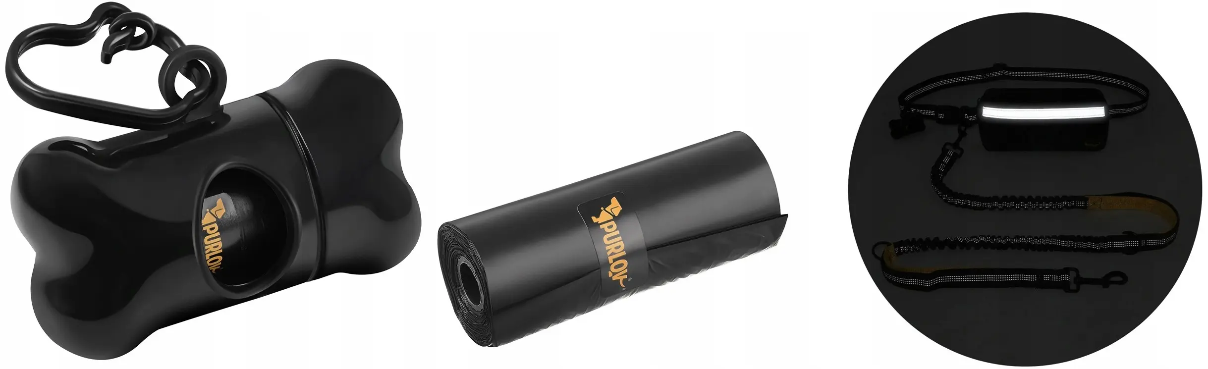 Поводок с поясным ремнем Purlov 24689 (Black) - 2