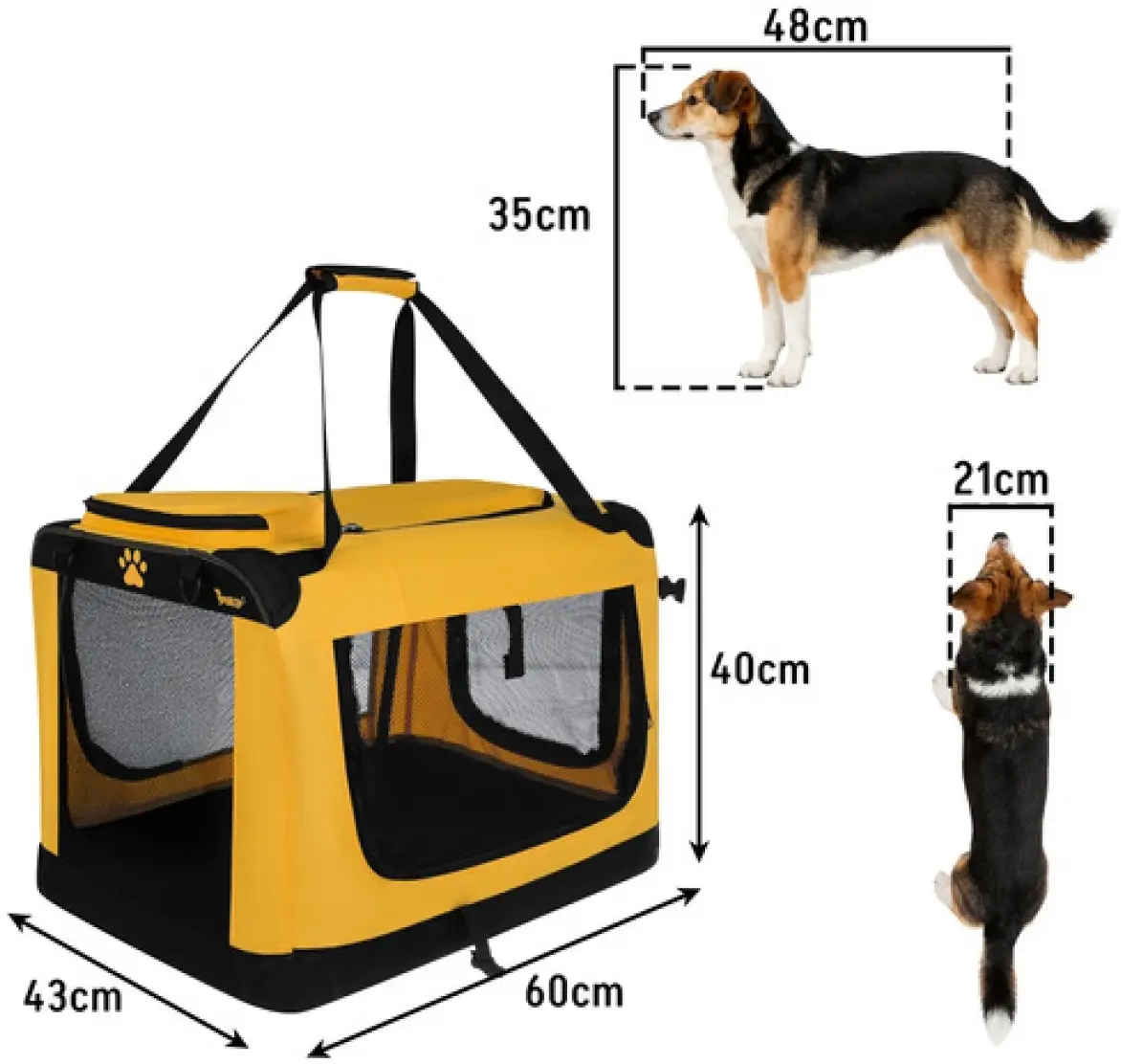 Сумка-переноска Purlov 5900779963429 (Yellow/Black) - 7