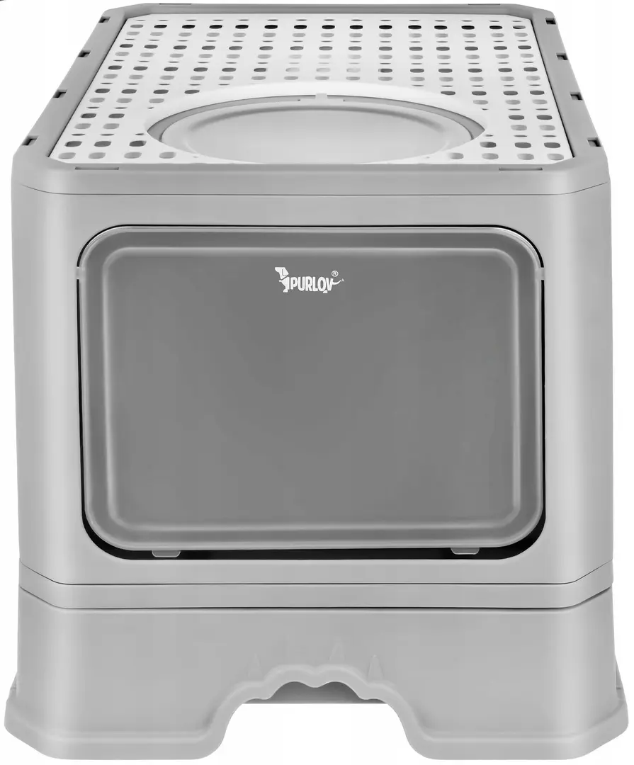 Закрытый туалет для кошек Purlov 27755 (Grey)