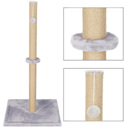 Stalp de zgariat pentru pisici Springos PA1031 (Beige/Light Gray) Thumb