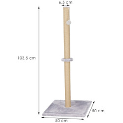 Stalp de zgariat pentru pisici Springos PA1031 (Beige/Light Gray) Thumb