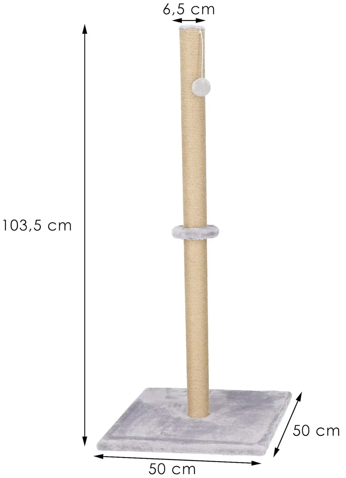 Stalp de zgariat pentru pisici Springos PA1031 (Beige/Light Gray) - 8