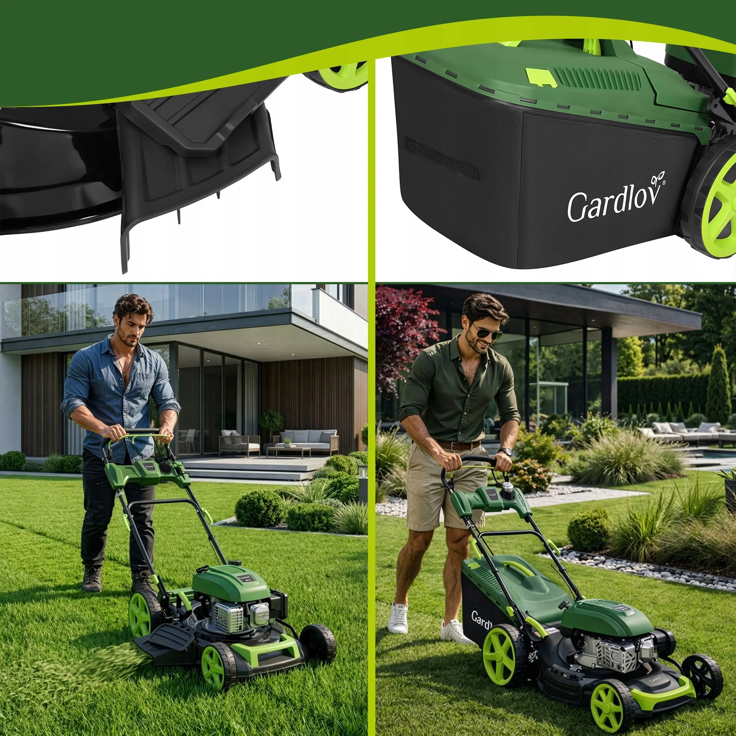 Бензиновая газонокосилка Gardlov DriveXPro (Green/Black) - 7