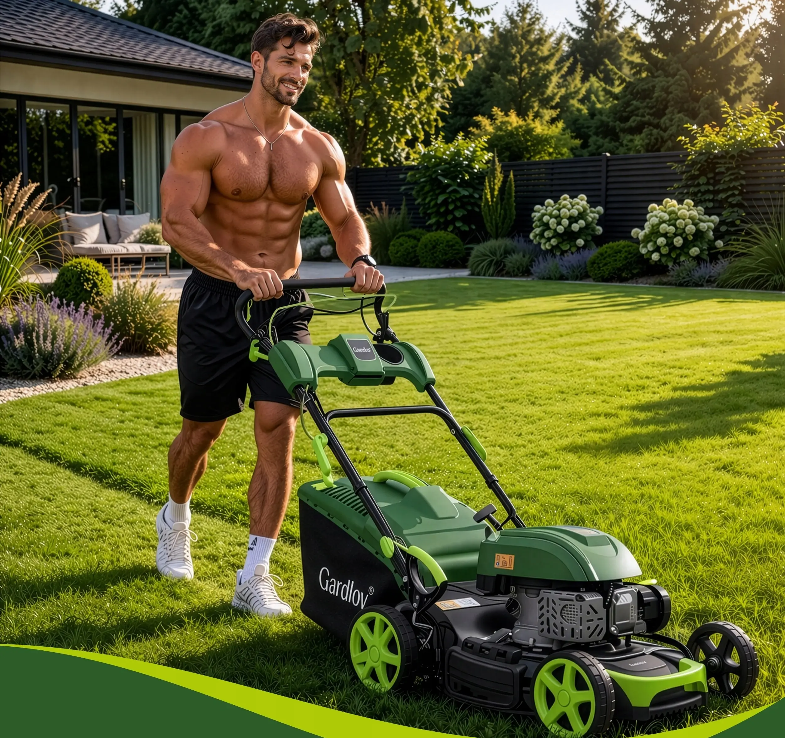 Бензиновая газонокосилка Gardlov DriveXPro (Green/Black) - 9