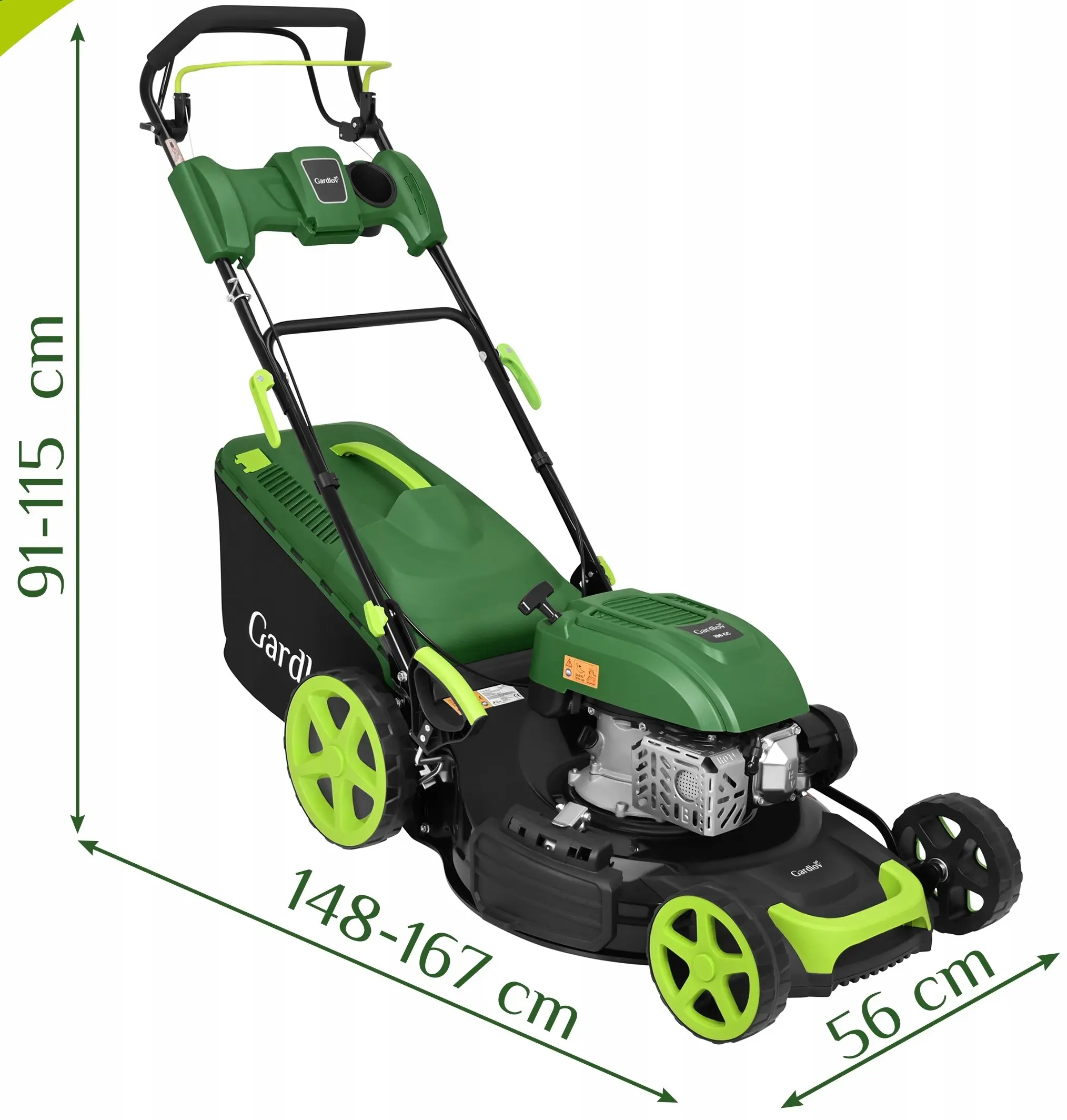 Бензиновая газонокосилка Gardlov DriveXPro (Green/Black) - 10