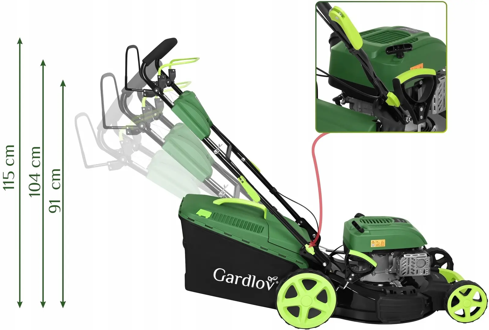Бензиновая газонокосилка Gardlov DriveXPro (Green/Black)