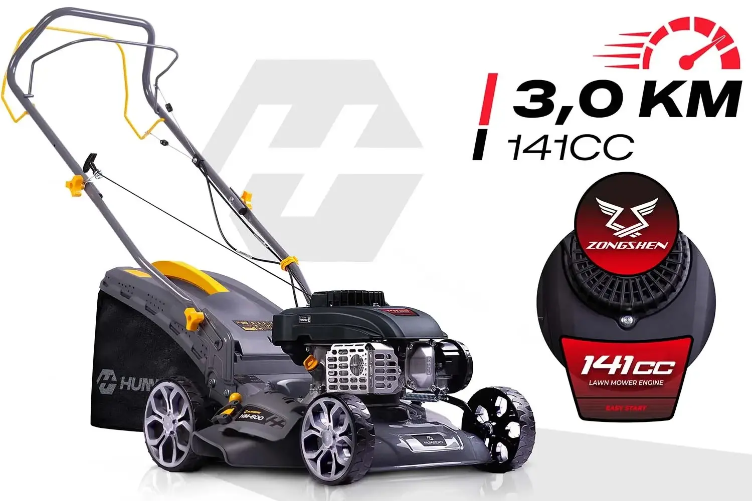 Masina de tuns iarba pe benzina Humberg HM-600 560000Z (Grey) - 3