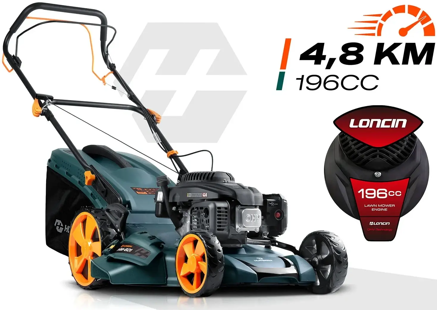 Masina de tuns iarba pe benzina Humberg HM-601 560101Z (Blue/Orange) - 17