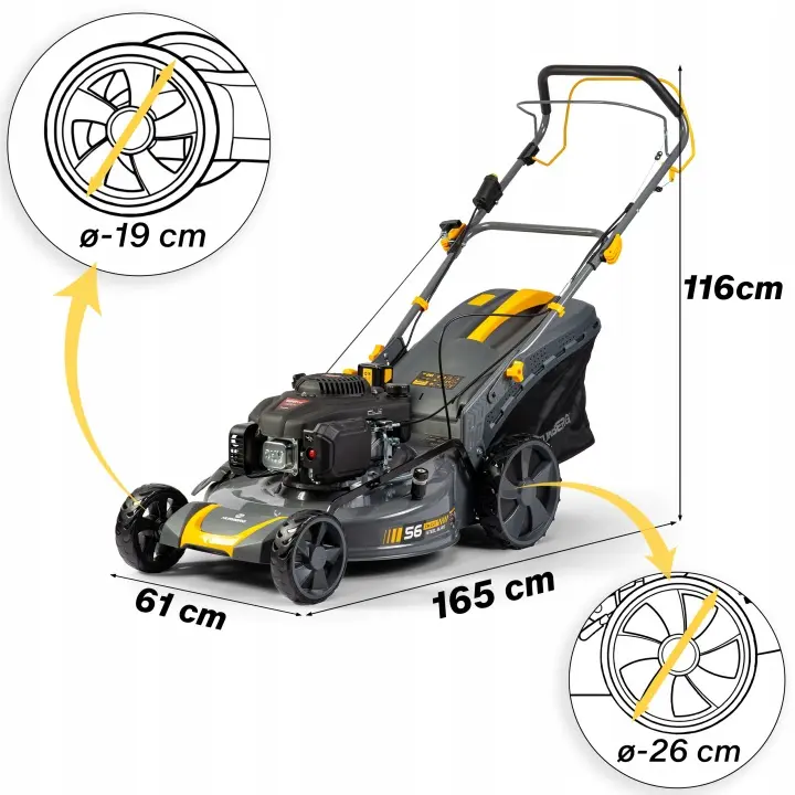 Masina de tuns iarba pe benzina Humberg HM-602 560200Z (Black/Grey) - 2