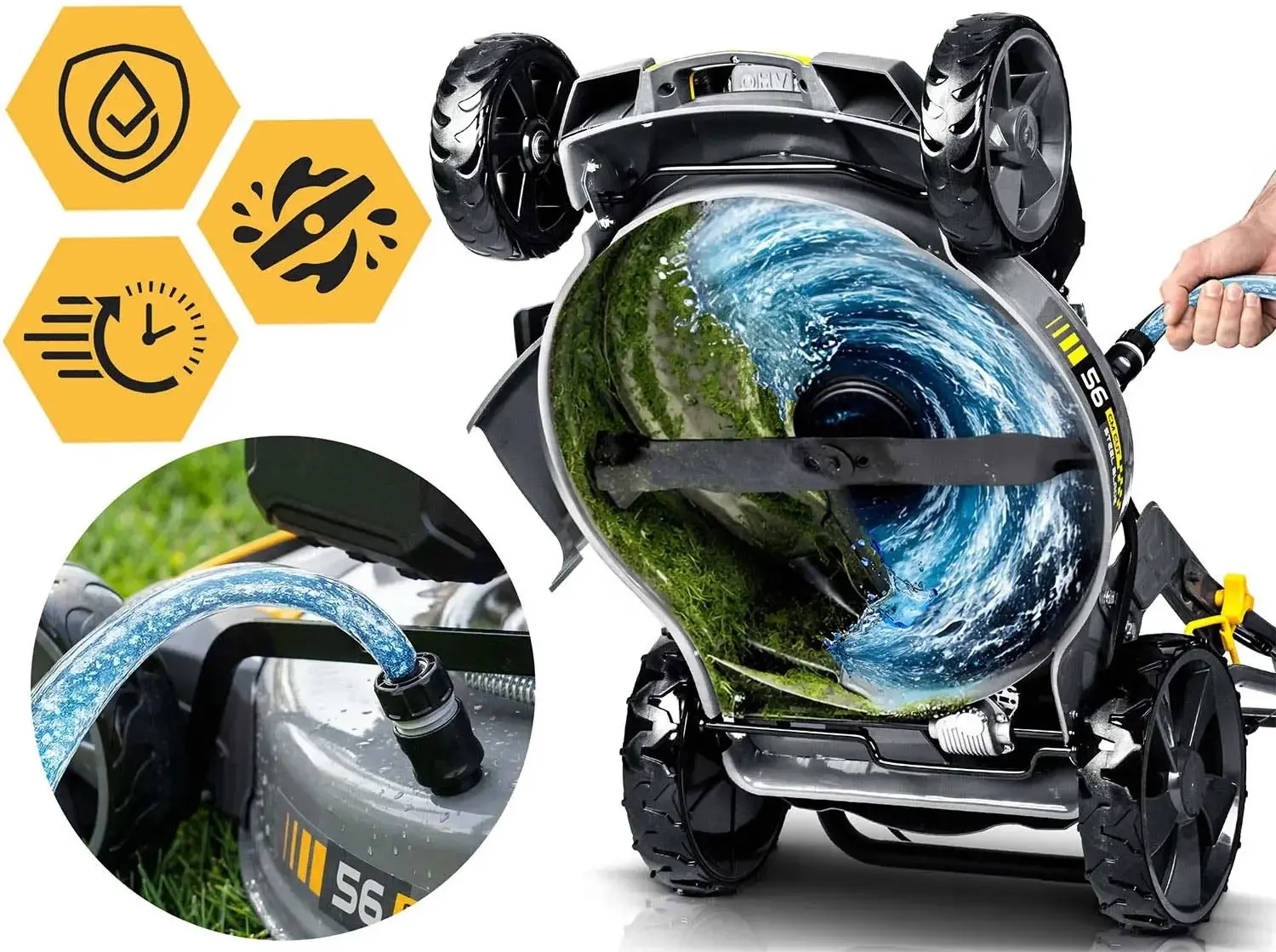 Masina de tuns iarba pe benzina Humberg HM-602 560200Z (Black/Grey) - 9