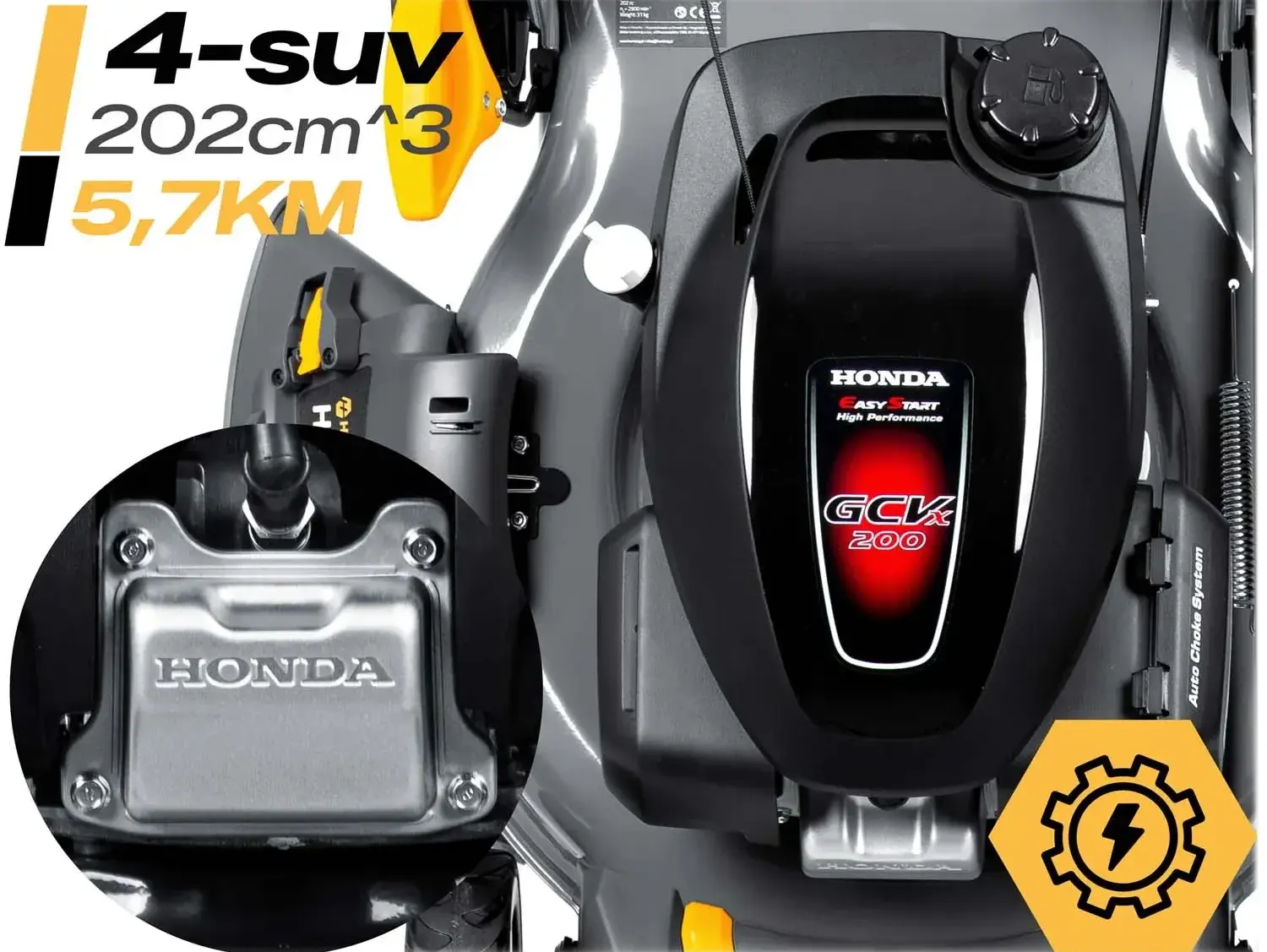 Бензиновая газонокосилка Humberg HM-603 560300Z (Black/Grey) - 4