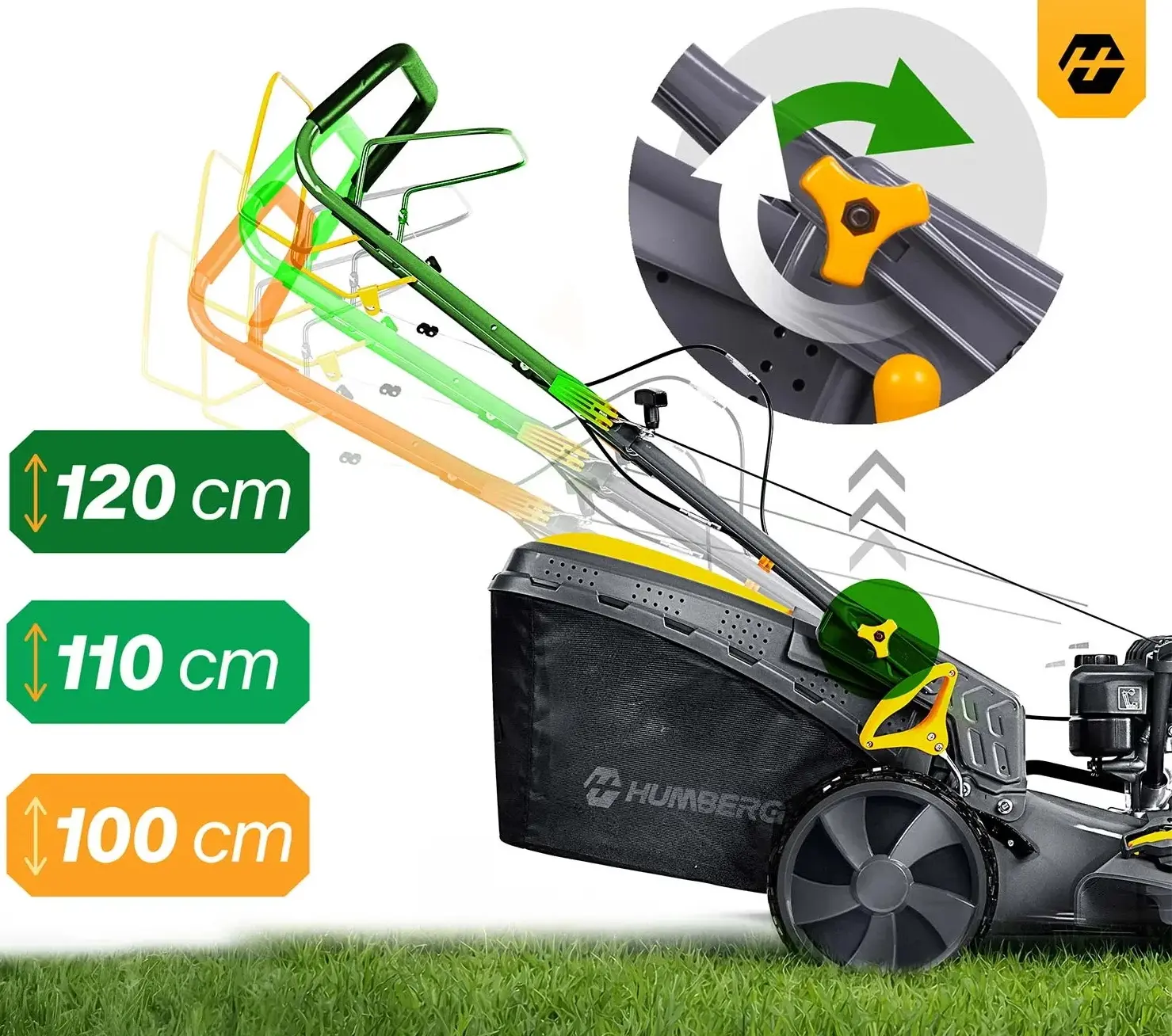 Бензиновая газонокосилка Humberg HM-603 560300Z (Black/Grey) - 10