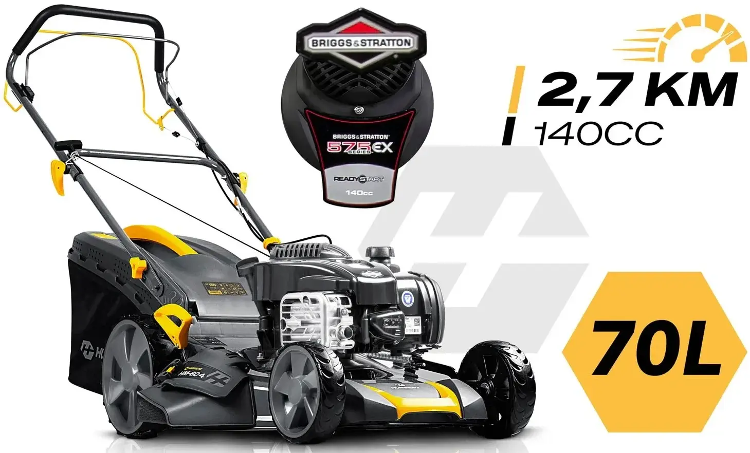 Masina de tuns iarba pe benzina Humberg HM-604 560400Z (Grey) - 4