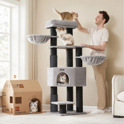 Ansamblu de joaca pentru pisici Feandrea PCT003W01 (Dove Grey/Black) Thumb