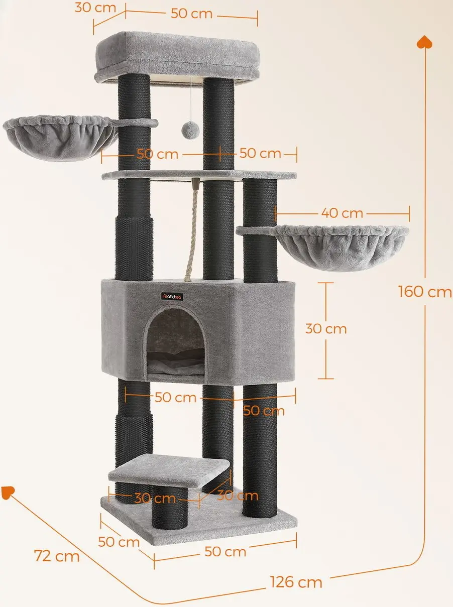 Ansamblu de joaca pentru pisici Feandrea PCT003W01 (Dove Grey/Black) - 9