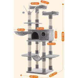 Игровой комплекс для кошек Feandrea PCT087W01 (Light Grey) Thumb