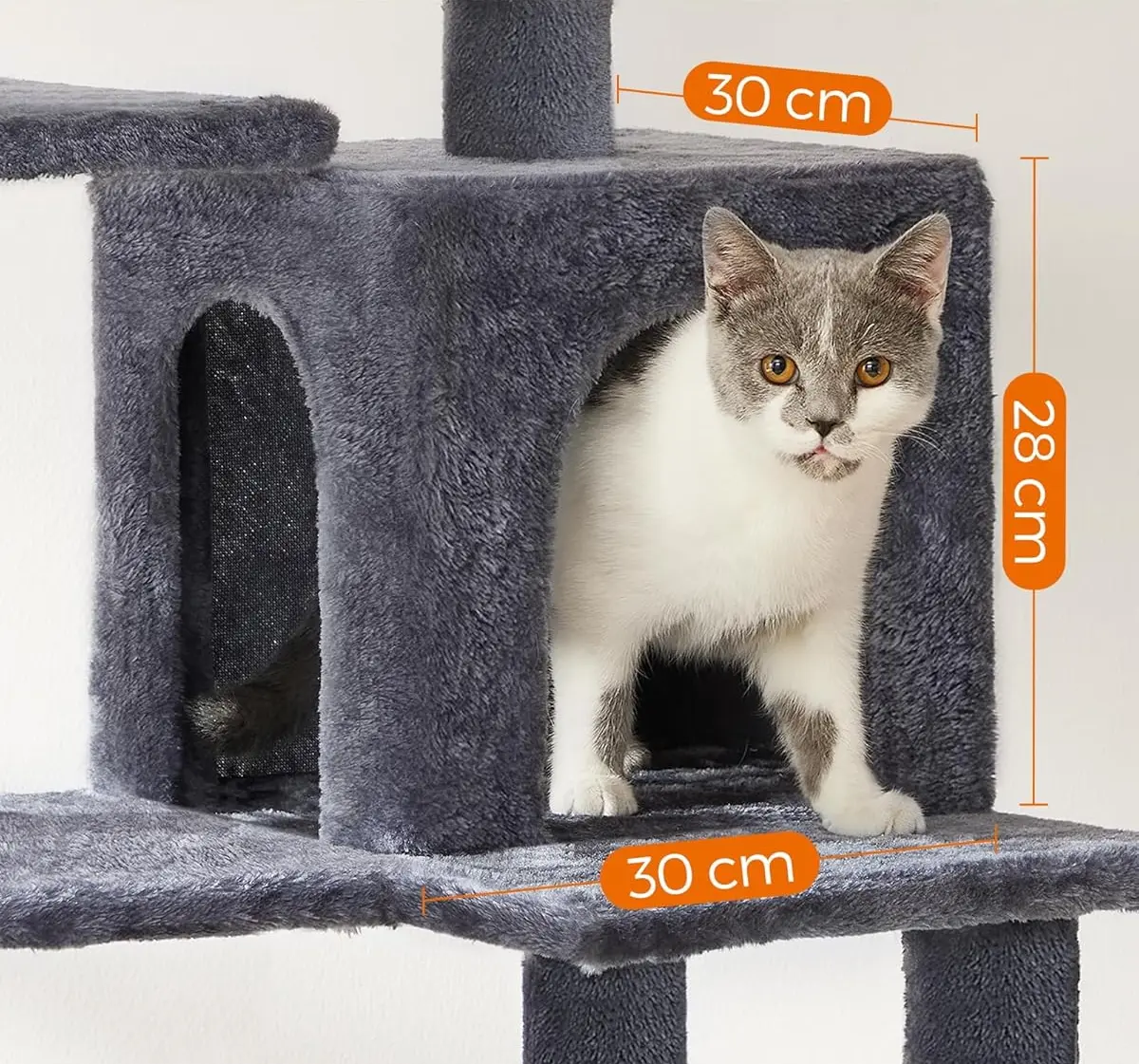 Игровой комплекс для кошек Feandrea PCT161G01 (Smoky Grey) - 7