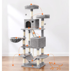 Игровой комплекс для кошек Feandrea PCT165W01 (Light Grey) Thumb