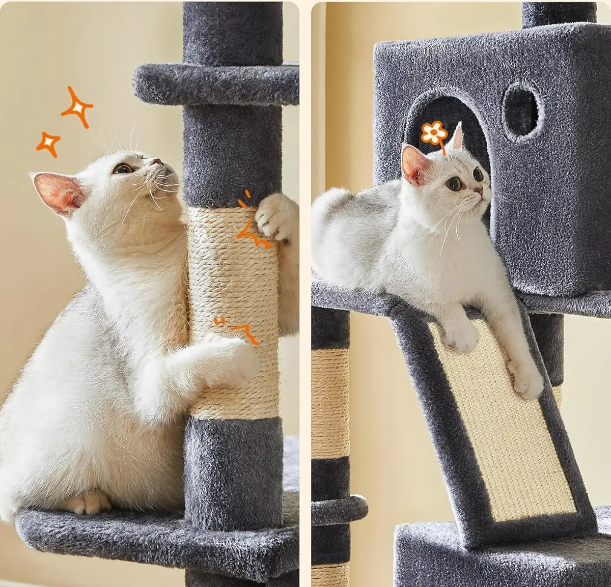 Ansamblu de joaca pentru pisici Feandrea PCT190G01 (Smoky Grey) - 4