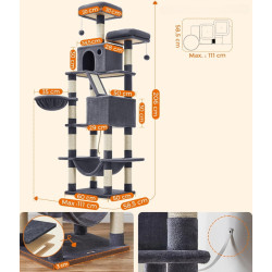 Ansamblu de joaca pentru pisici Feandrea PCT190G01 (Smoky Grey) Thumb