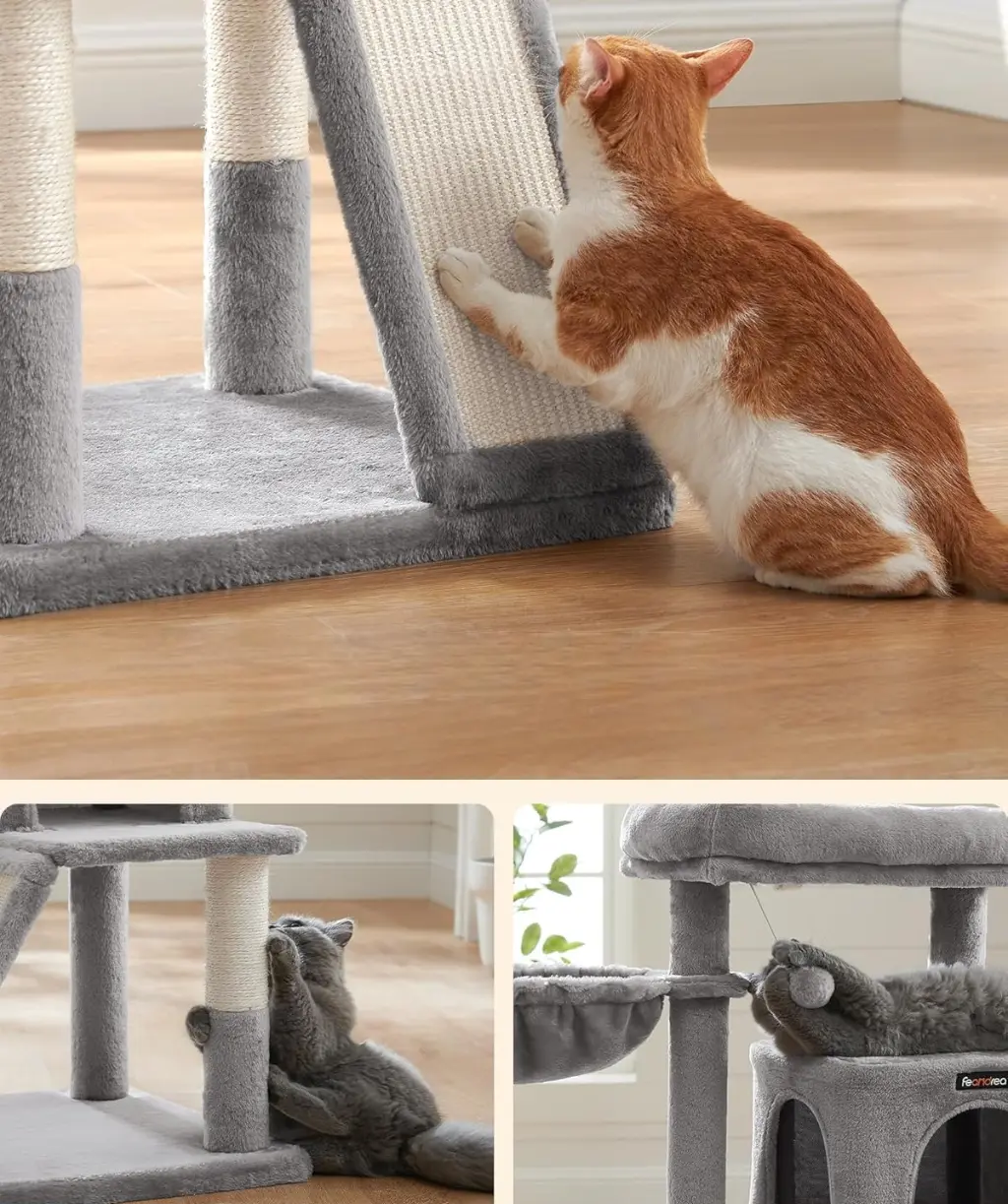 Игровой комплекс для кошек Feandrea PCT51W (Light Grey) - 4