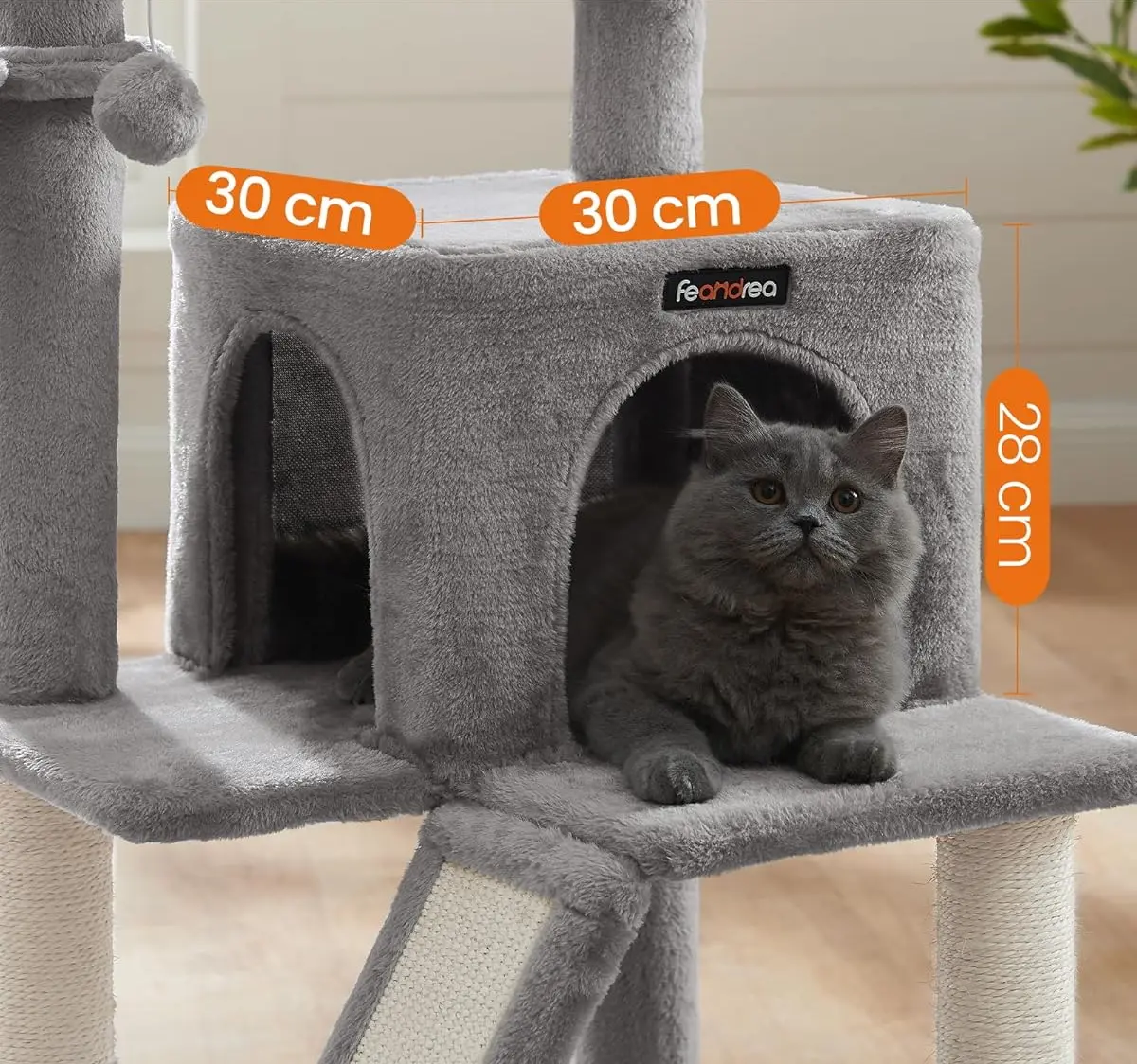 Игровой комплекс для кошек Feandrea PCT51W (Light Grey) - 6
