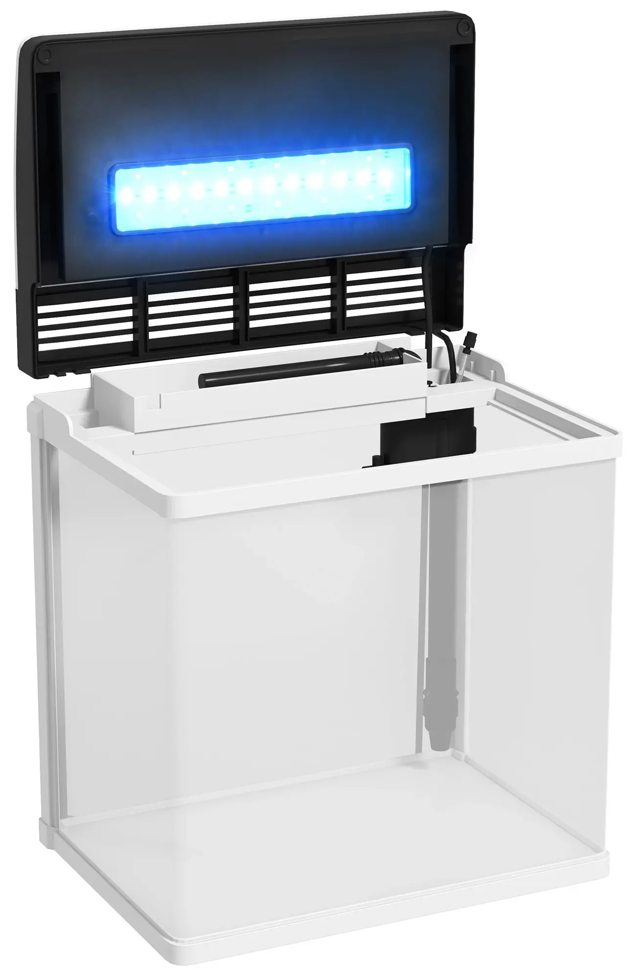 Acvariu pentru pesti PawHut D61-004V90WT 13L (White/Black) - 4