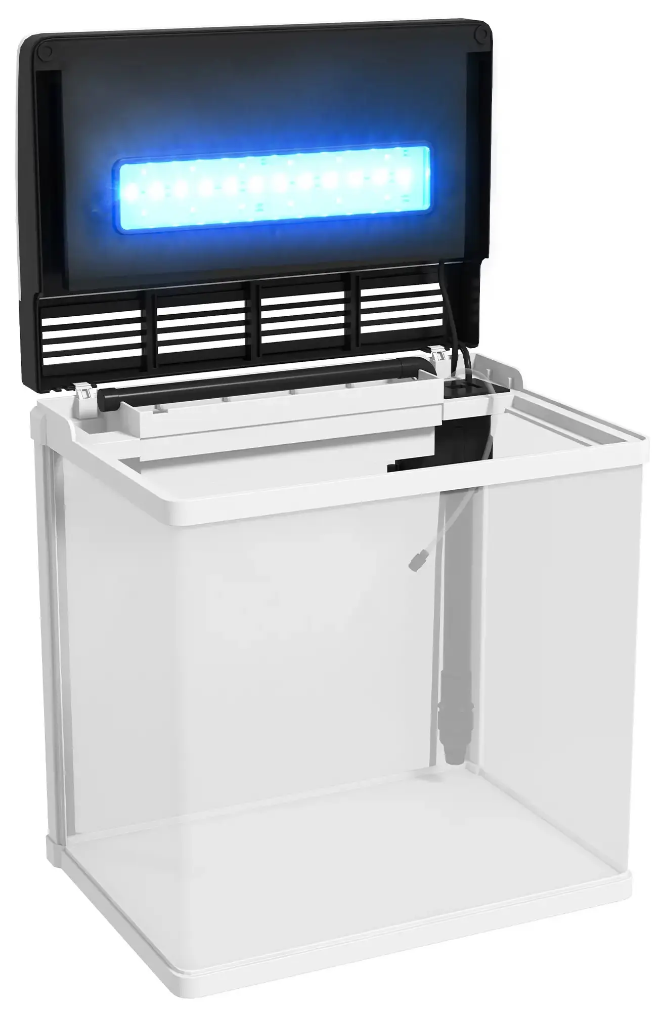 Acvariu pentru pesti PawHut D61-004V91WT 28L (White/Black) - 5