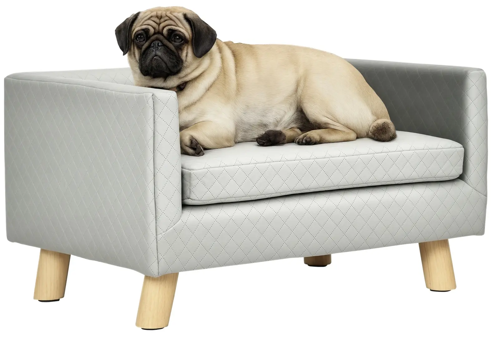 Canapea pentru caini si pisici PawHut D04-159CG (Grey)