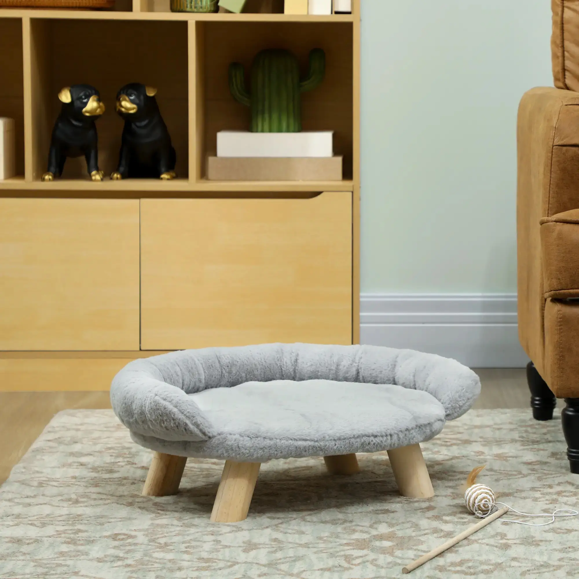 Canapea pentru pisici si caini PawHut D04-263V00GY (Grey) - 8