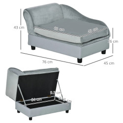 Диван для собак PawHut D04-140 (Light Grey) Thumb