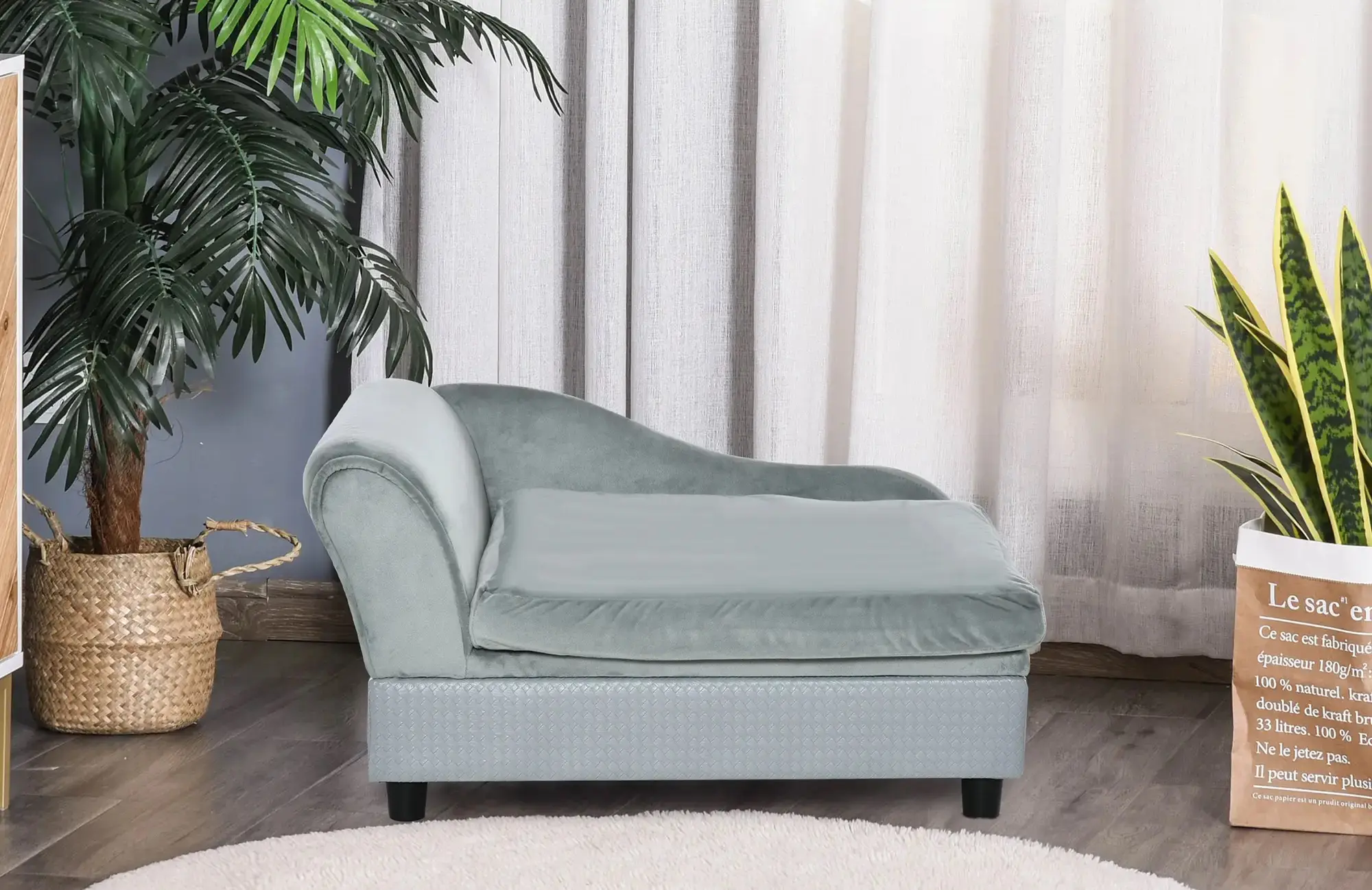 Диван для собак PawHut D04-140 (Light Grey) - 5